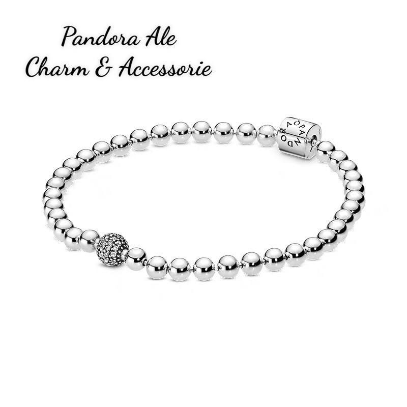 LẮC ĐEO TAY PAN ALE DẠNG BI TRÒN KHOÁ TRỤ BẠC S925