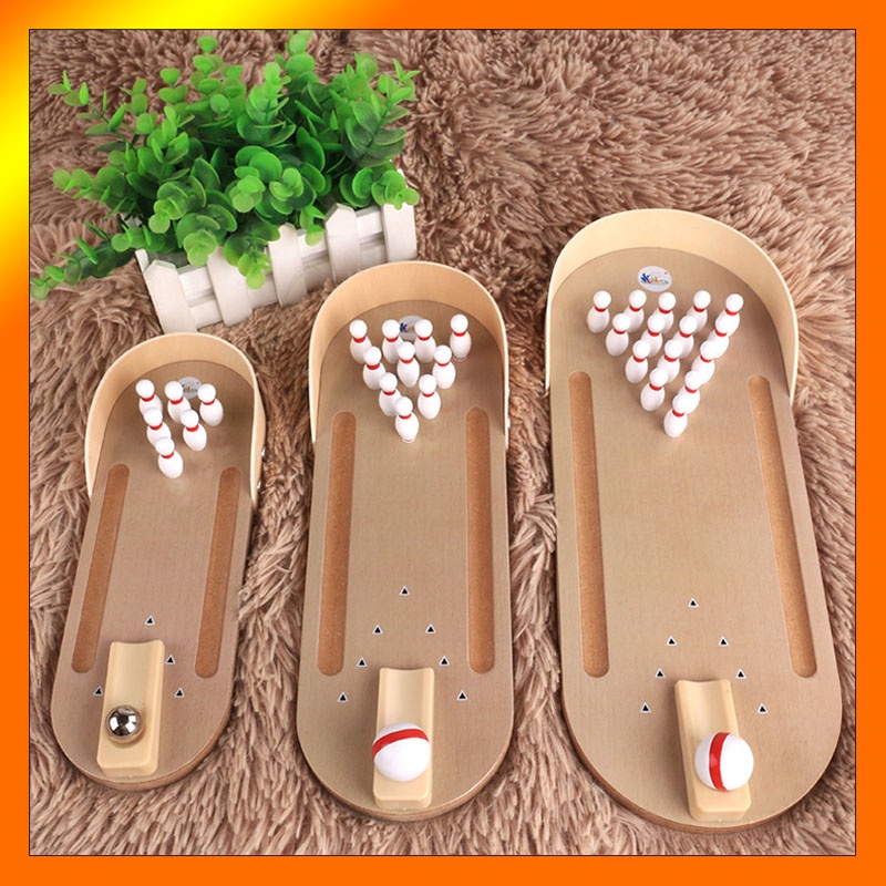 Bộ Đồ Chơi Bowling Mini Bằng Gỗ Hình Động Vật Dễ Thương Cho Bé Mẫu Giáo