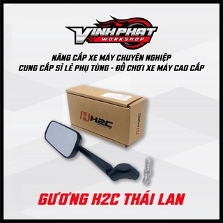 Kính h2c/kiếng h2c chính hãng đen/bạc gắn cho mọi loại xe - đồ chơi xe máy Vinh Phát