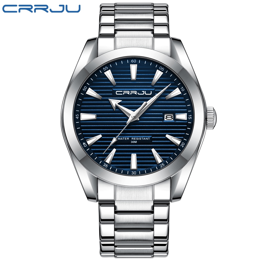 Đồng hồ đeo tay CRRJU 5006X chất liệu thép không gỉ chống thấm nước thời trang