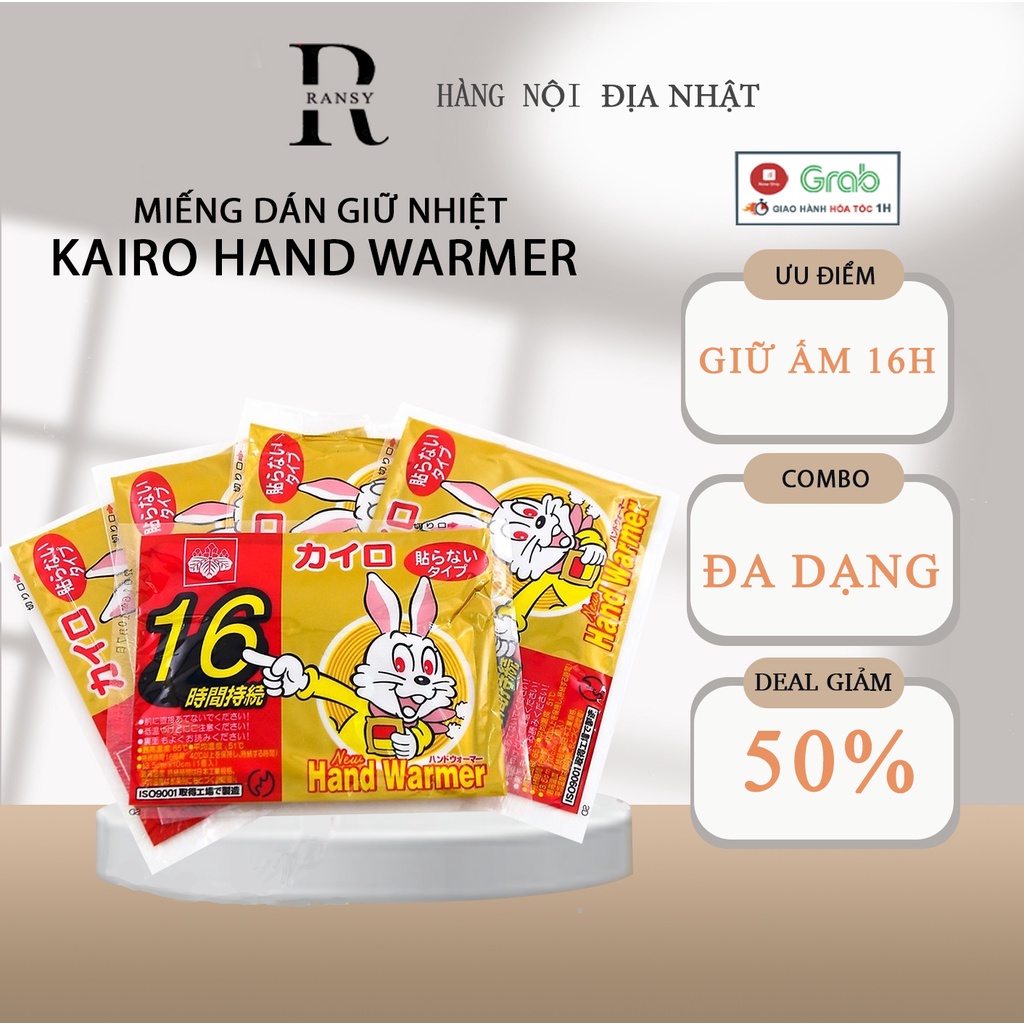 Miếng dán giữ nhiệt Kairo Hand Warmer chính hãng Nhật Bản cho mùa đông ấm áp hơn