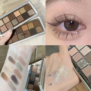 Roto Green Snake Eye Shadow Earth Tones Pearlescent Matte Green Eyeshadow Palette Mười hai màu