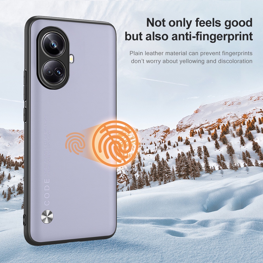 Ốp Điện Thoại Da Silicon Màu Trơn Sang Trọng Cho Realme 10 Pro Plus 5G Fundas Realmy 10Pro 10 Pro +