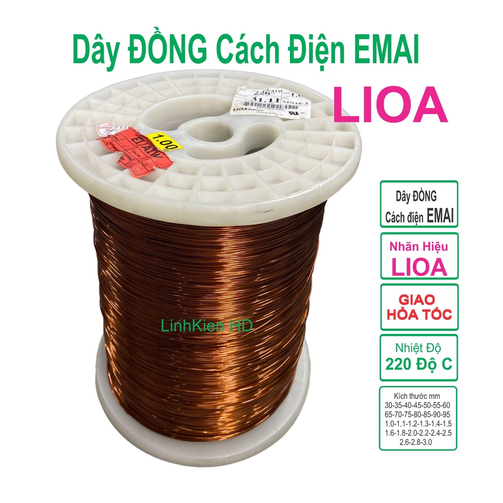 Dây Đồng Bọc Ê MAI Cách Điện ( Cuộn 200g ) LinhKien HD