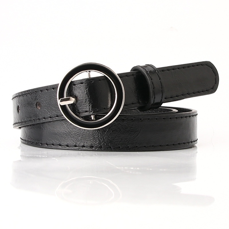 Thắt Lưng Khóa Tròn Thiết Kế Đơn Giản Thời Trang Cho Nữ