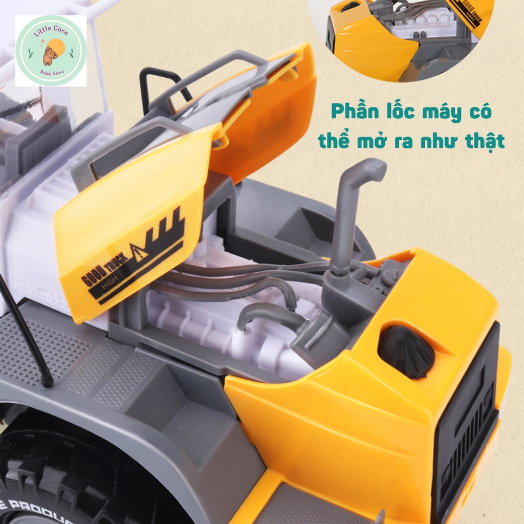 Đồ chơi mô hình xe lu hợp kim, nhựa an toàn cho bé