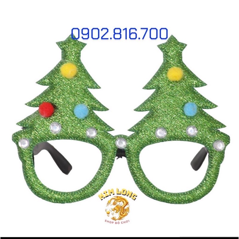 Mắt kính mắt kiếng noel ko tròng cho bé trang phục giáng sinh