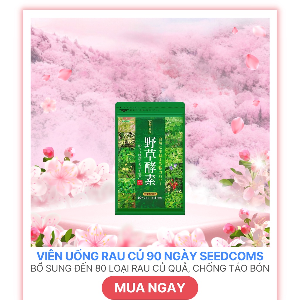 Viên uống rau củ Seedcoms của Nhật 90 ngày