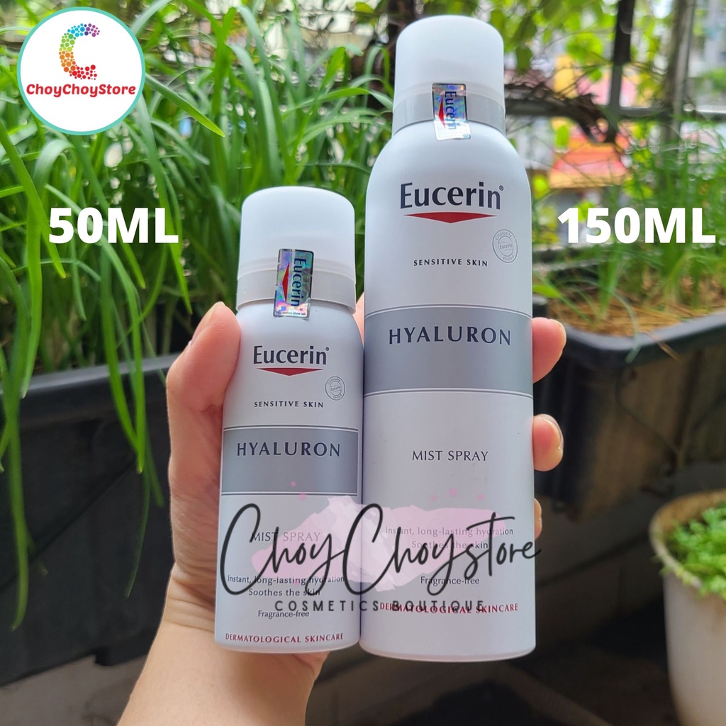 Xịt khoáng EUCERIN Hyaluron Mist Spray 50 mL& 150 mL -  dưỡng ẩm dùng được cho cả da nhạy cảm