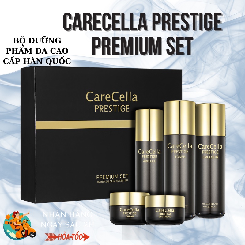 Bộ sản phẩm dưỡng da cao cấp CARECELLA Prestige Premium Set - CHỐNG LÃO HOÁ (5món)