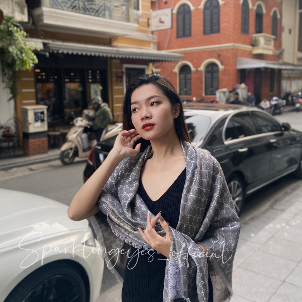 Khăn Lụa Hiệu bản vuông 140cm - Khăn choàng hàng có sẵn