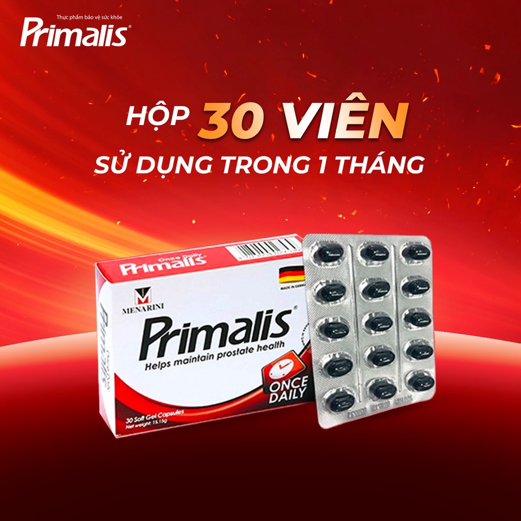 Thực phẩm bổ sung hỗ trợ sức khỏe tuyến tiền liệt nam giới Primalis 320mg x 30 ngày