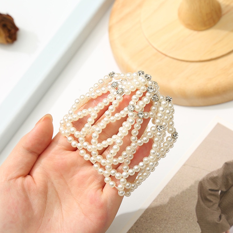 Lưới Búi Tóc Đính Ngọc Trai Handmade Dành Cho Nữ