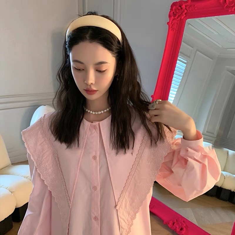 Bờm tóc da PU màu đen kem trơn đơn giản cho nữ B166