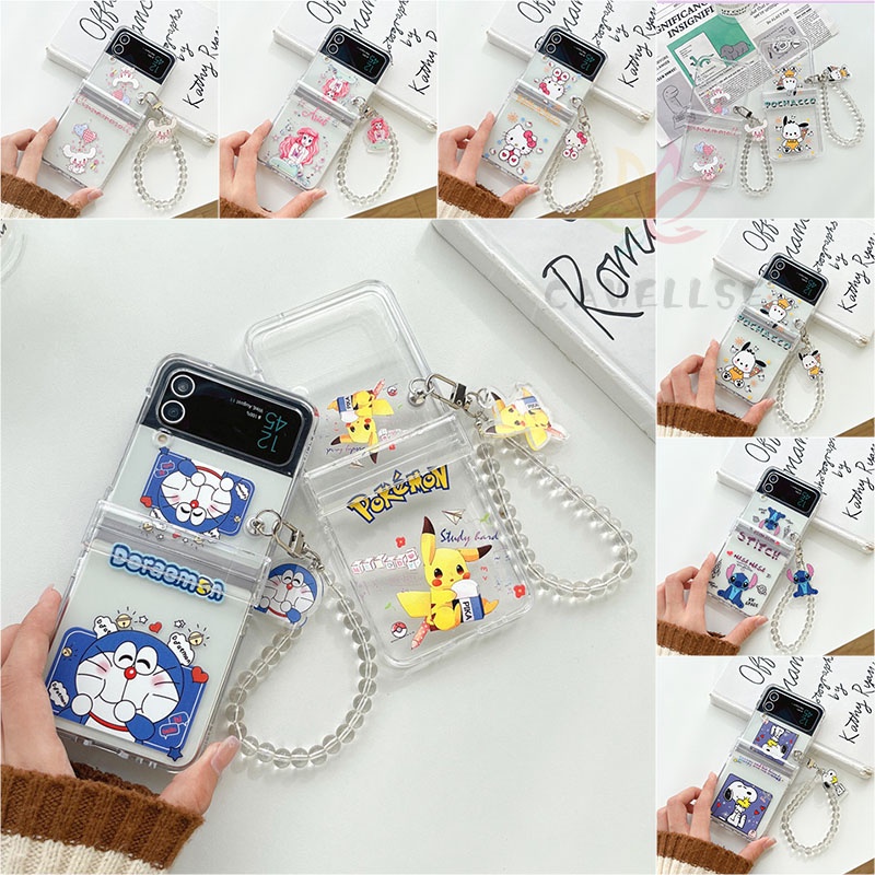 Ốp Điện Thoại Trong Suốt Chống Sốc In Hình Mèo Tinker Bell Dễ Thương Cho Samsung Galaxy Z Flip 4 Z Flip 3 Z Flip 4 Flip 4 Z Flip 3