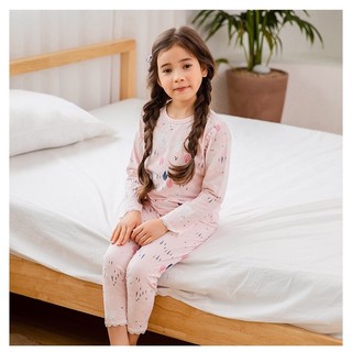 Bộ mặc nhà bé gái màu hồng