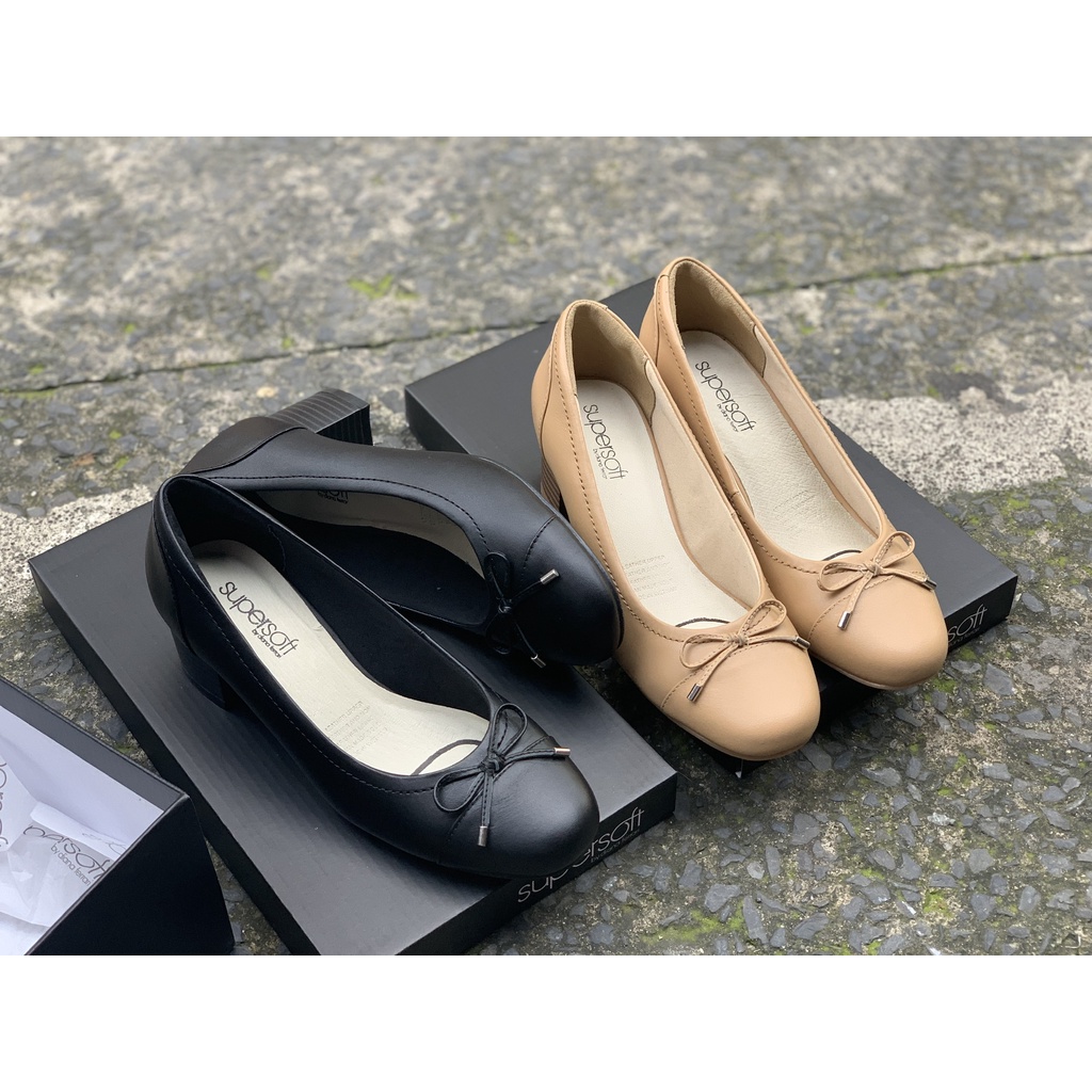 Pumps supersoft mũi vuông có nơ