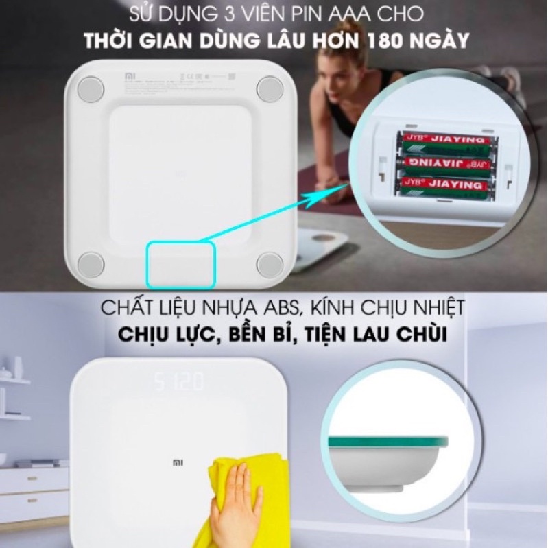 Cân Sức Khoẻ Thông Minh Xiaomi Smart Scale 2 bản quốc tế