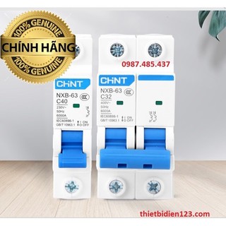 Aptomat CHINT 1P - 2P Chính hãng -NXB-63 C16A, 20A, 25A, 32A, 40A,63A