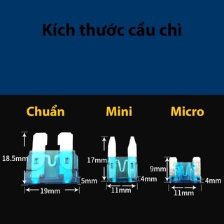 Hộp cầu chì, 120 chiếc cầu chì, từ 2A-40A, chân Mini