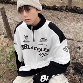 Áo sweater zip Blackair chất nỉ form rộng unisex nam nữ