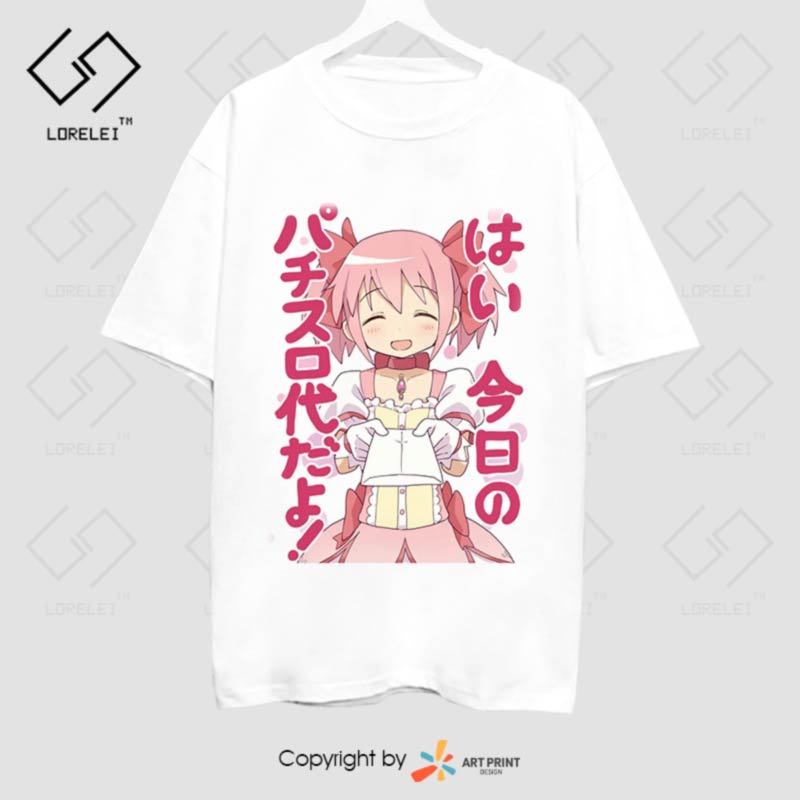 Áo thun Madoka Magica Kaname Madoka ngắn tay