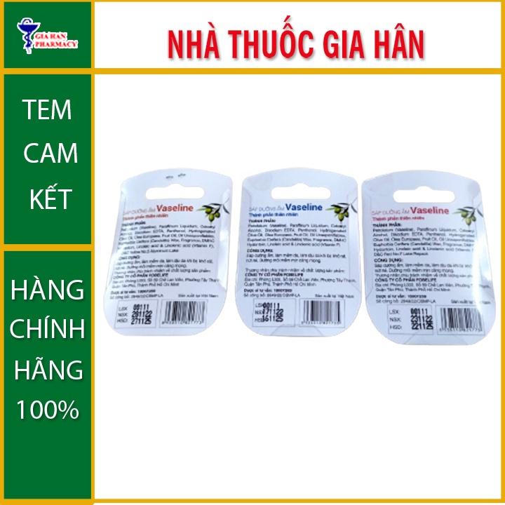 Sáp Dưỡng Ẩm Vaseline FOBELIFE - Hũ 7g50g - Khô môi , nứt nẻ , Gia Hân