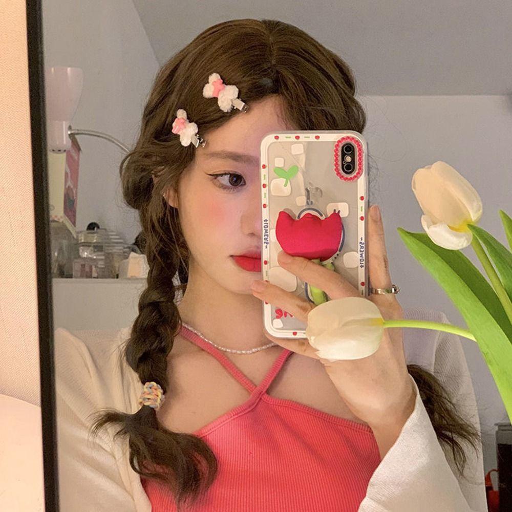 Kẹp Tóc Nơ Chéo Dễ Thương WMES15H y2k Dành Cho Bạn Nữ