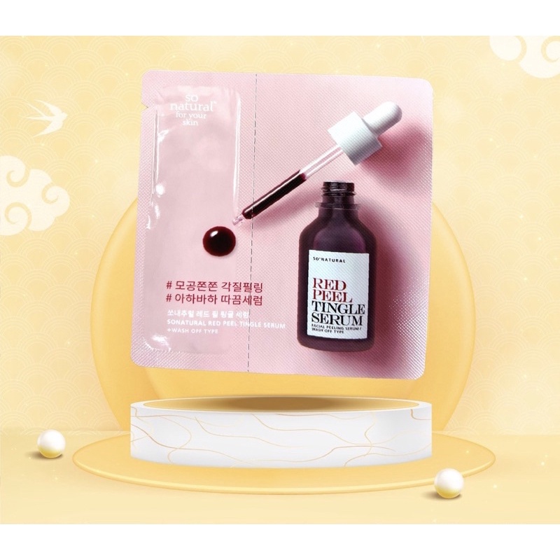 Combo 10 gói Red Peel Tingle Serum Premium 2,5 ML Tinh chất tái tạo Peel da sinh học So Natural