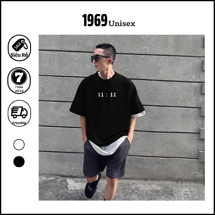 Áo Thun Nam Nữ Form Rộng Tay Lỡ YOUNG GREEN 11:11