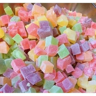 1kg kẹo trái cây dâu sữa_ kẹo dẻo