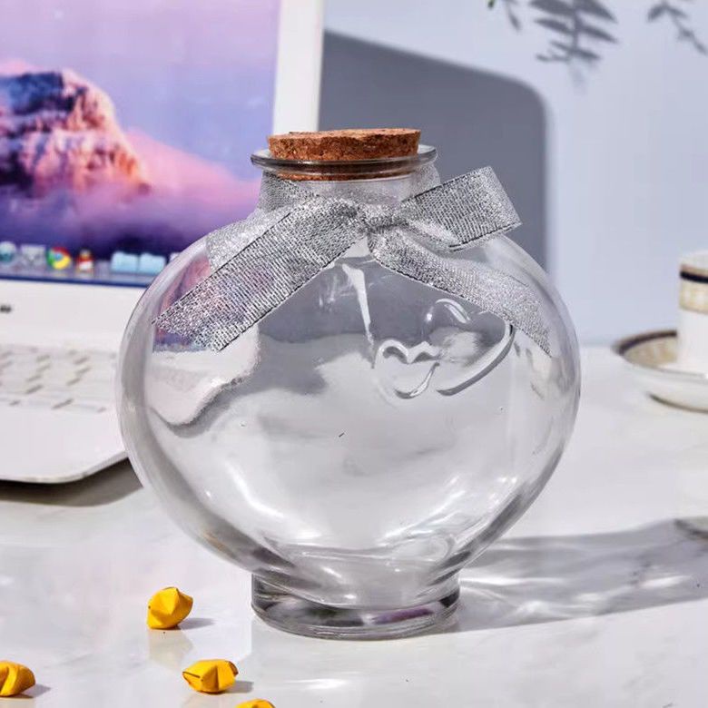 Bình Ngôi Sao May Mắn Xinh Xắn Dùng Trong Trang Trí▨Lọ Thủy Tinh Đựng Ngôi Sao / Lọ Ngôi Sao / Trái Tim Làm Quà Tặng Thủ Công diy
