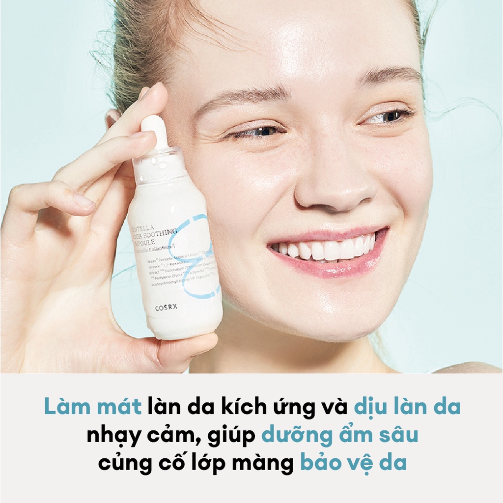 Tinh Chất Cấp Nước Và Dịu Da (Rau Má, B5) COSRX Hydrium Centella Aqua Soothing Ampoule 40ml