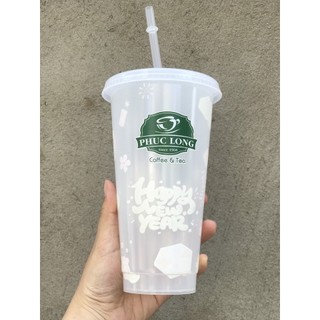 Ly đổi màu Phúc Long 700ml phiên bản TẾT kèm box trắng
