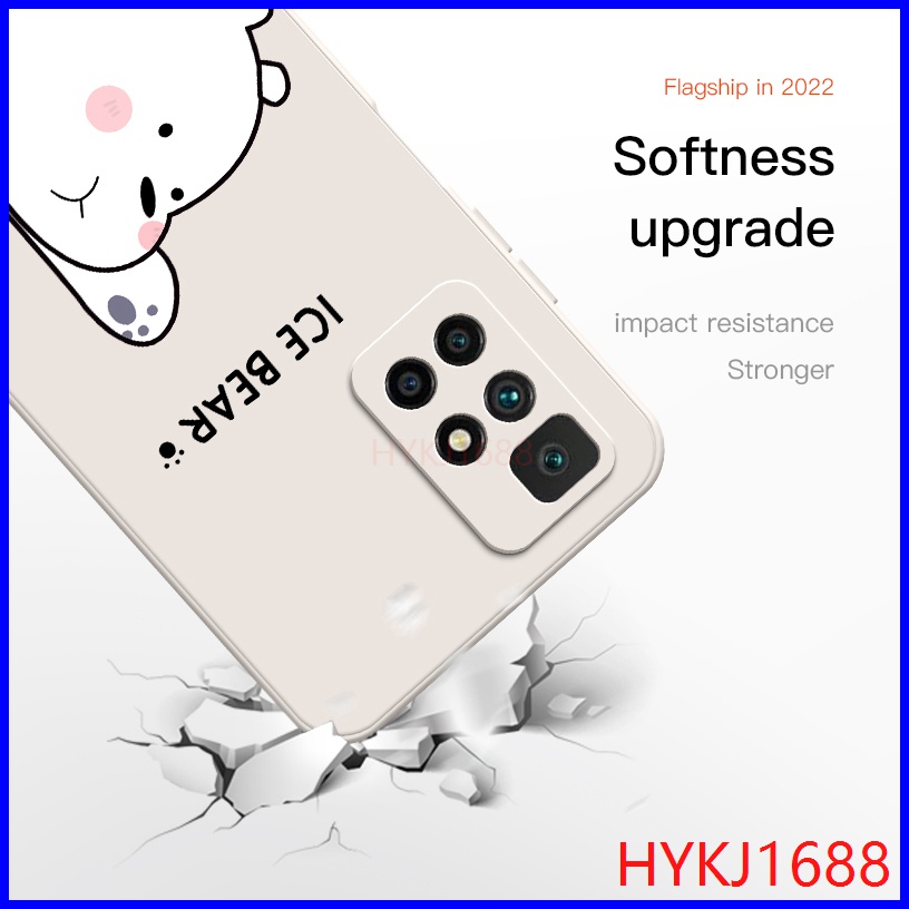 Ốp lưng Redmi note 11S 5G Xiaomi POCO M4 Pro 5G Ốp Điện Thoại tpu Silicon Hình Gấu Và Mũ Cho Redmi note 11S 5G POCO M4 Pro 5G HBX