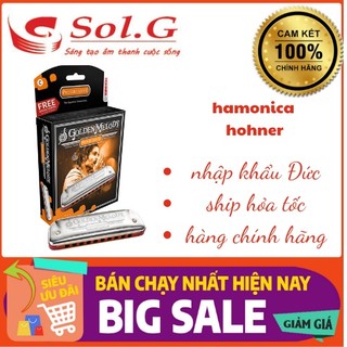 Kèn harmonica Diatonic Hohner Golden Melody ( Full Tone, Key A, Bb, C, D ,E, F, G ) Nhập khẩu Đức - Phân phối Sol.G