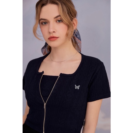 🇰🇷 Áo crop khoá kéo nastyfancy