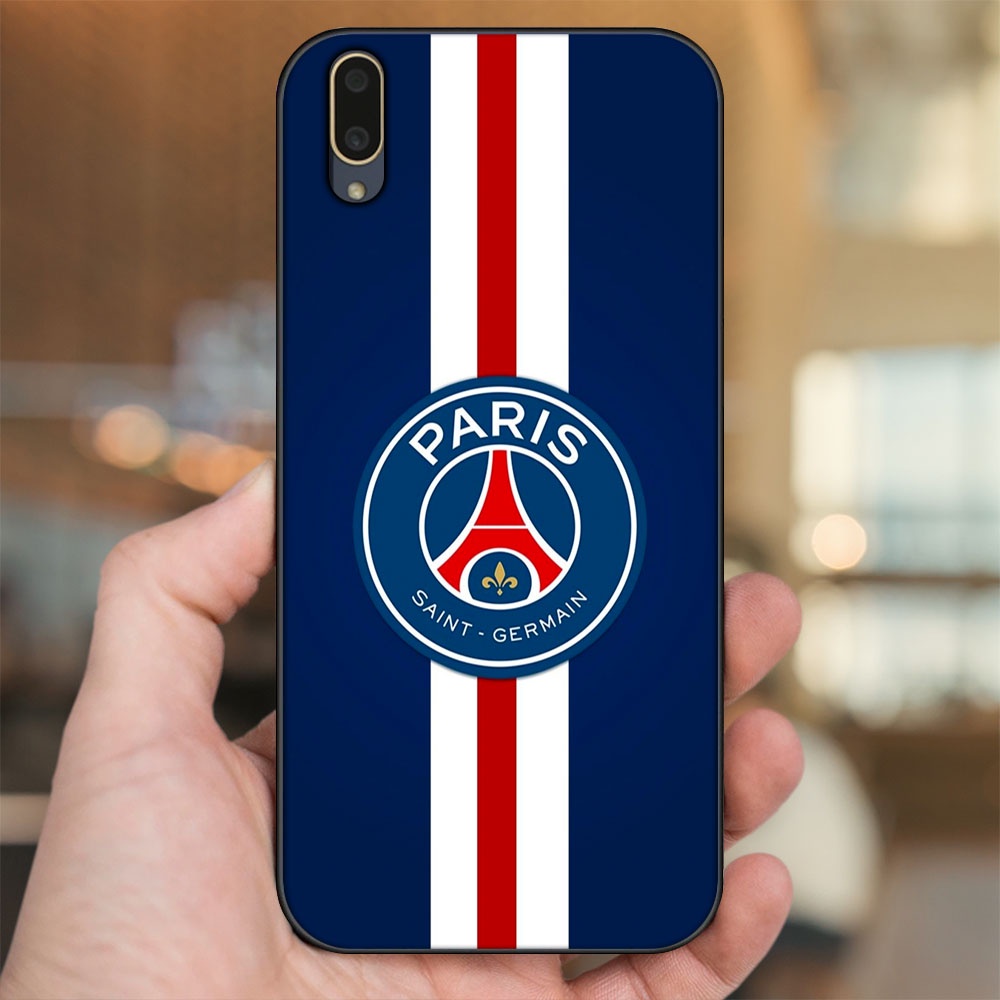 Ốp lưng Vivo V11 viền đen in hình CLB Bóng Đá PSG Paris Saint Germain