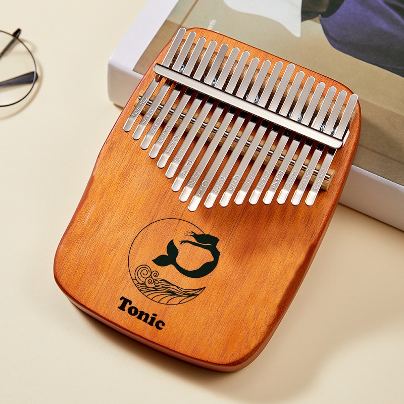 Đàn kalimba 17 phím gỗ xoan đào siêu bền âm vang hay- Tặng 6 loại phụ kiện