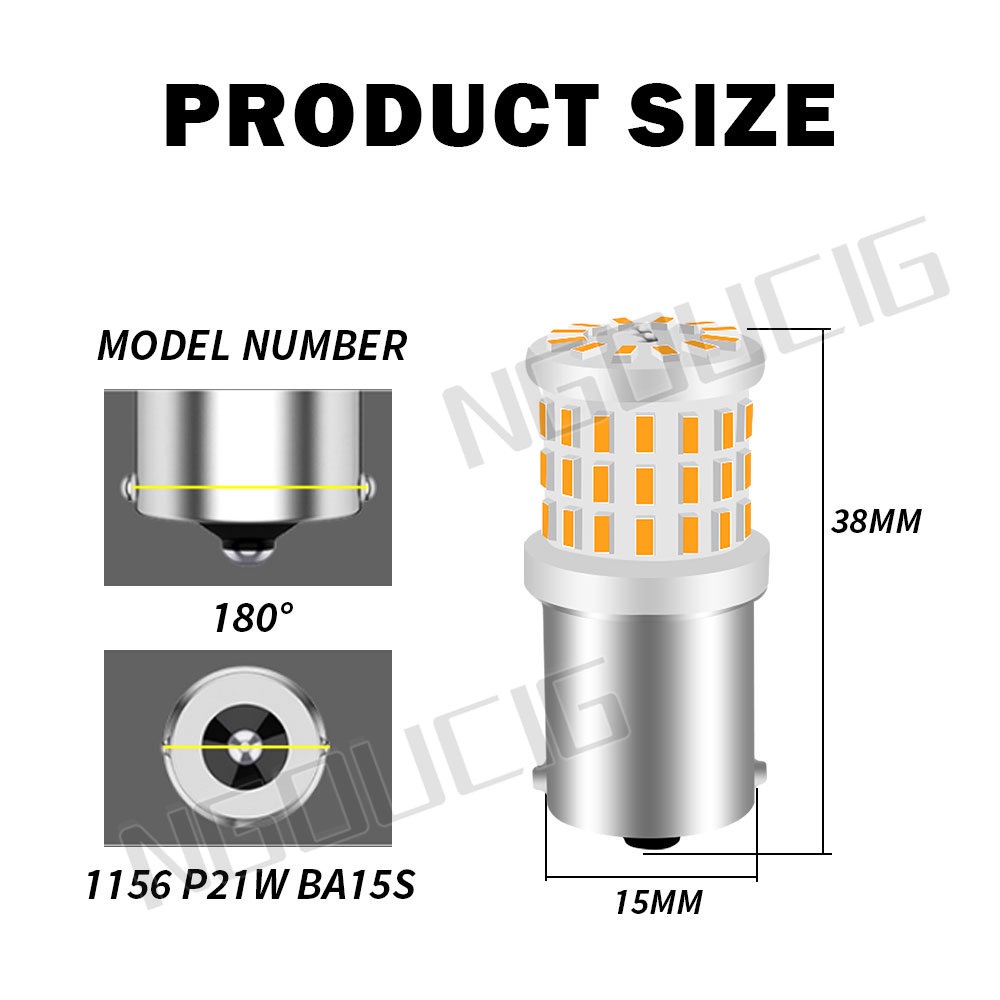 Bóng Đèn Led Tín Hiệu 57SMD 1156 1157 BAU15S BA15S P21W BAY15D P21 5W DC12V Chuyên Dụng Cho Xe Mô Tô