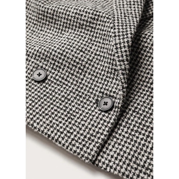 Set áo vest blazer Mango kèm váy auth