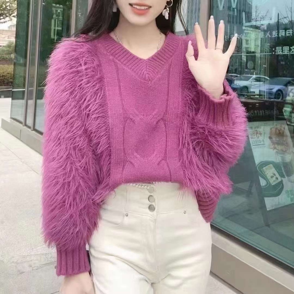 Áo lông hàng QC loại 1, áo len lông thỏ dày mịn hottrend mới nhất