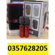 Loa bluetooth karaoke mini YS 218 Kèm 2 Mic thiết kế nhỏ gọn độc đáo âm thanh hay trầm ấm pin trâu bảo hành 12 tháng