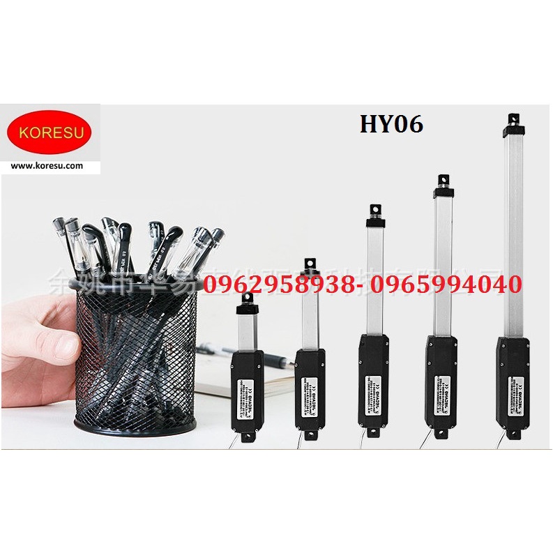 Xi lanh điện 12v, xi lanh điện mini, sử dụng tiện lợi HY06.