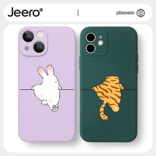 Ốp lưng JEERO hoạt hình cặp đôi dễ thương đẹp độc lạ Cho iPhone 14 13 12 11 Pro Max SE 2020 X XR XS 8 7 ip 6S 6 Plus kute HFF2097