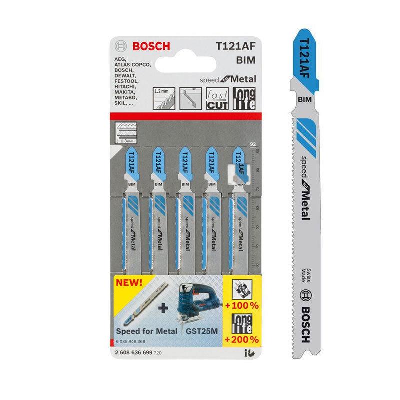 Bộ 5 lưỡi cưa lọng cho sắt T121 AF - 2608636699