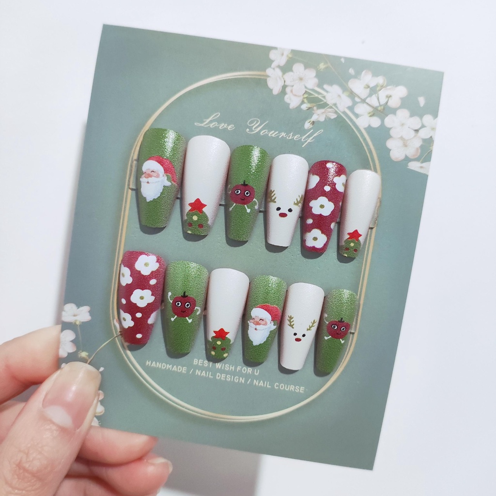 Bộ 24 Móng Tay Giả Trang Trí Nghệ Thuật