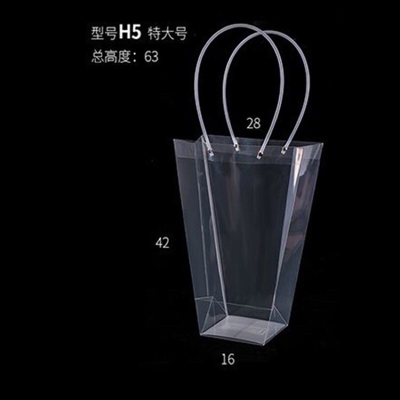 Túi kính mica trong suốt đựng hoa sáp, hoa tươi, quà tặng