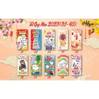 combo 6 lì xì đón tết 2023( 6 cái mẫu ngẫu nhiên)