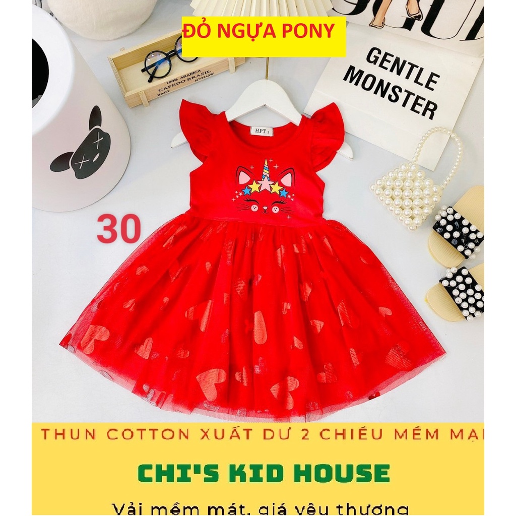 ĐẦM CÔNG CHÚA MẪU IN SIÊU ĐẸP THUN COTTON XUẤT DƯ CHO BE 9-25KG